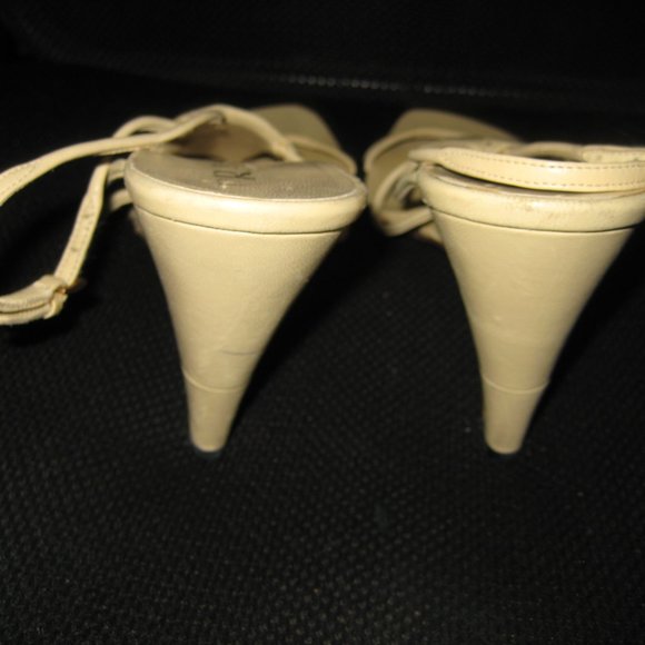 ❤️PRADA Strappy Wedge Heels Shoes Sz 39 1/2 - Picture 5 of 7